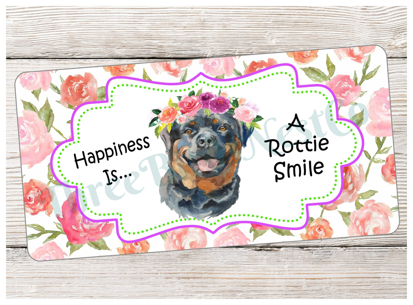 Happiness is a Rottweiler Smile Sign