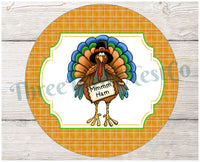 
              Turkey Sign - Thanksgiving Sign - Fall Wreath Sign - Thanksgiving Turkey - Autumn Wreath - Autumn Sign
            