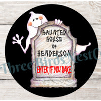 Personalized Halloween Tombstone Sign