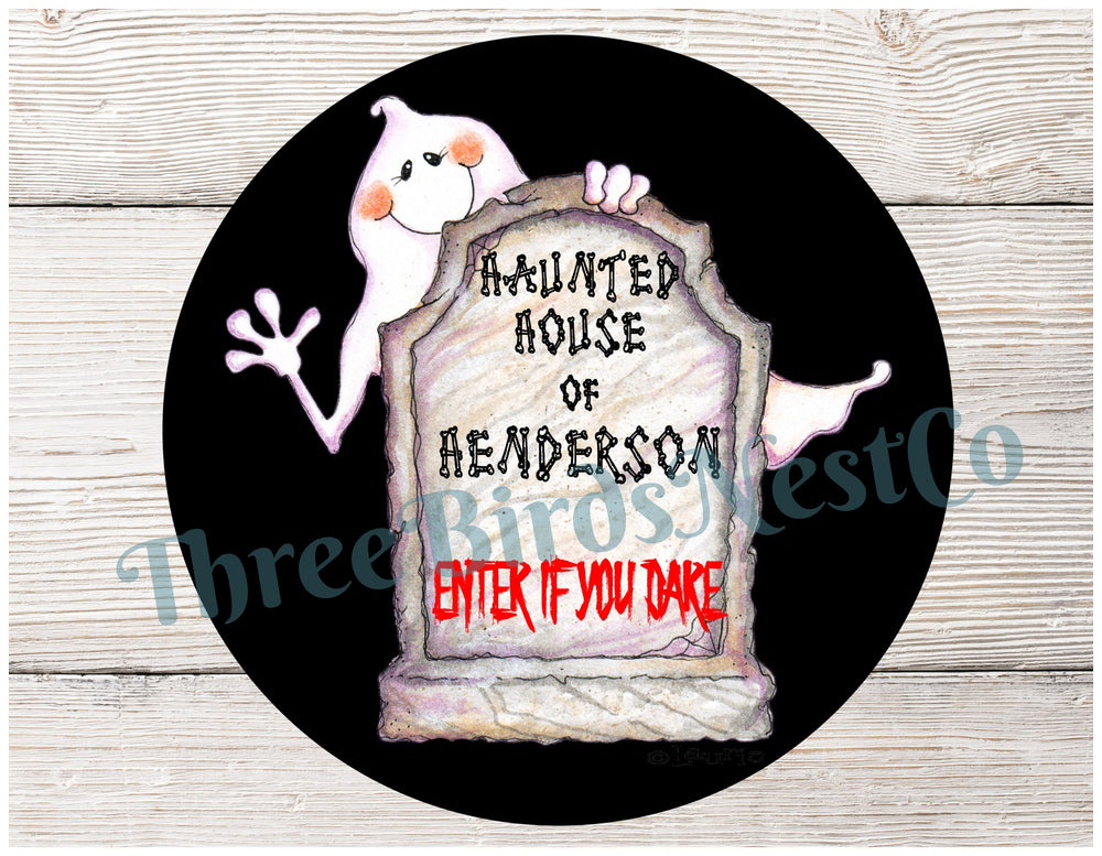 Personalized Halloween Tombstone Sign