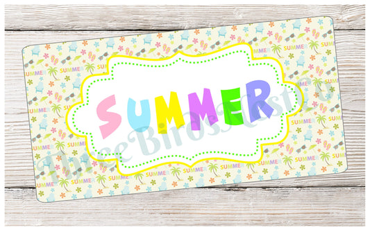Summer Word Art Collage Sign