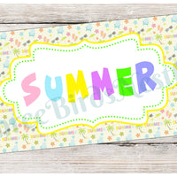 Summer Word Art Collage Sign