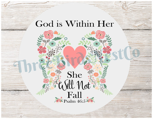 She Will Not Fall Christian Sign