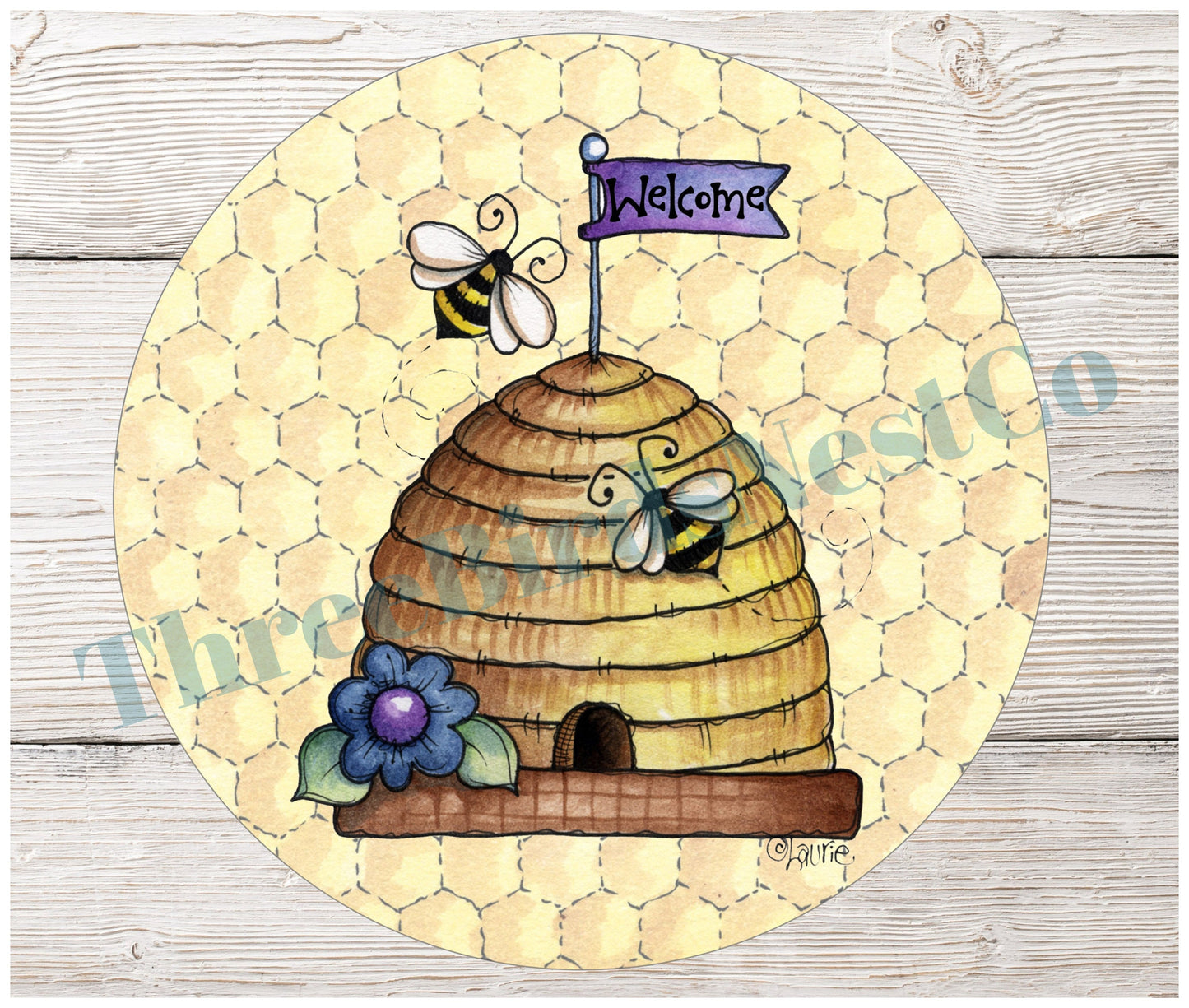 Bee Hive Welcome Sign