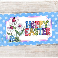 Happy Easter Word Art on Dots Sign