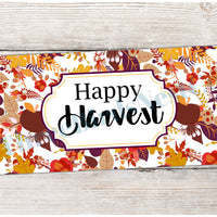 Happy Harvest Fall Leaves Sign