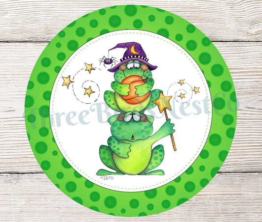 Halloween Frog Stack Sign