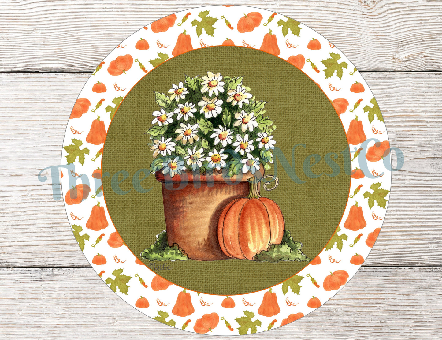 Fall Mums Planter Sign