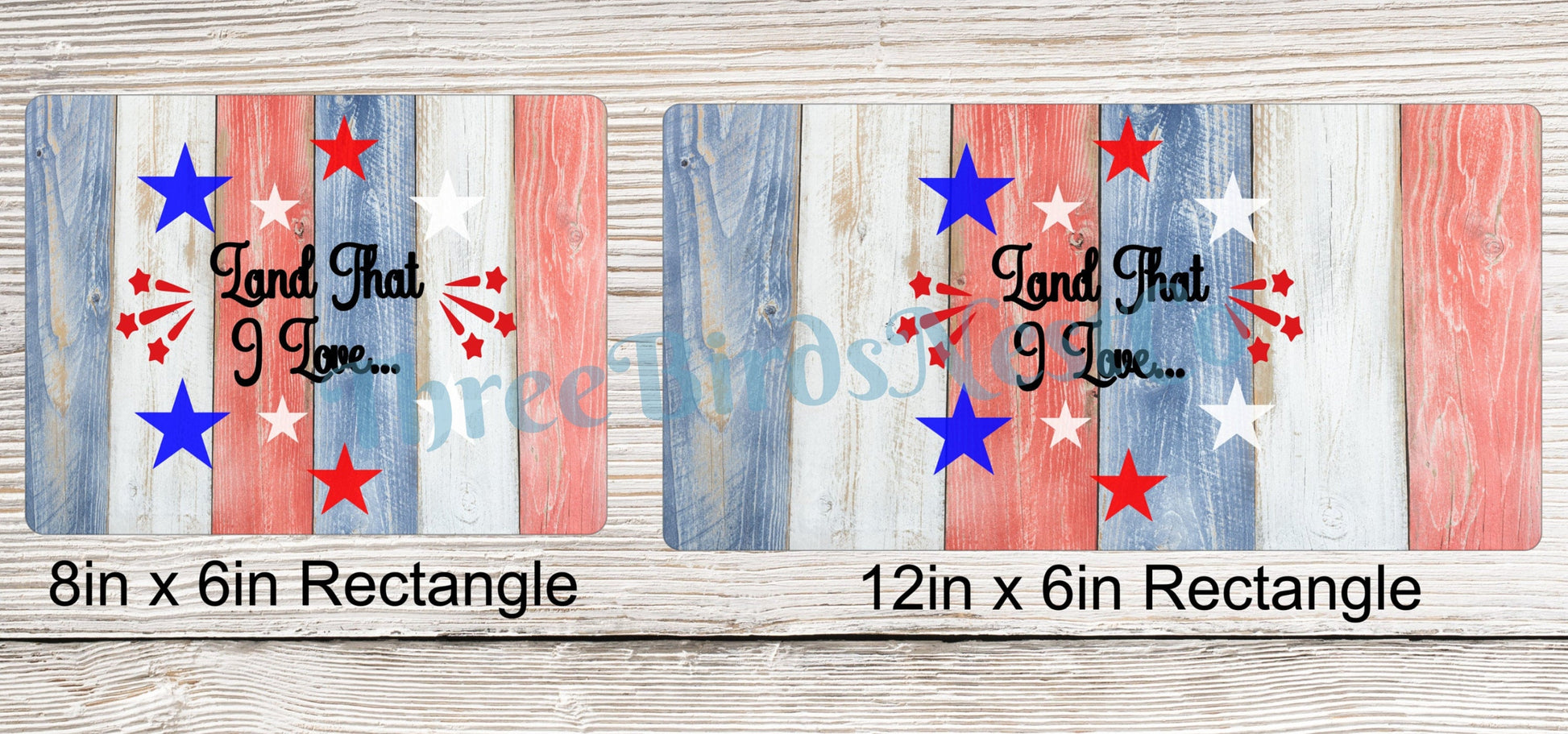 Patriotic Wreath Sign - Land That I Love Sign - Patriotic Welcome Sign - Patriotic Signs for Wreath - 4th of July Signs