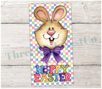 
              Happy Easter Bunny Face on Blocks Sign
            