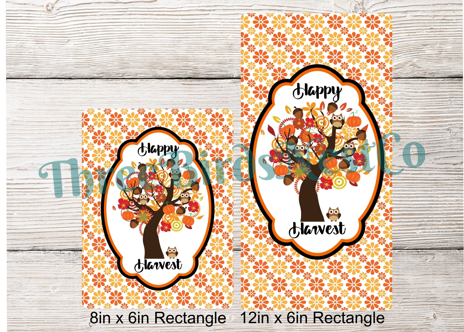Owl Wreath Sign - Fall Welcome Sign - Happy Harvest - Thanksgiving Sign - Fall Wreath Sign - Owl Sign - Autumn Wreath - Autumn Sign