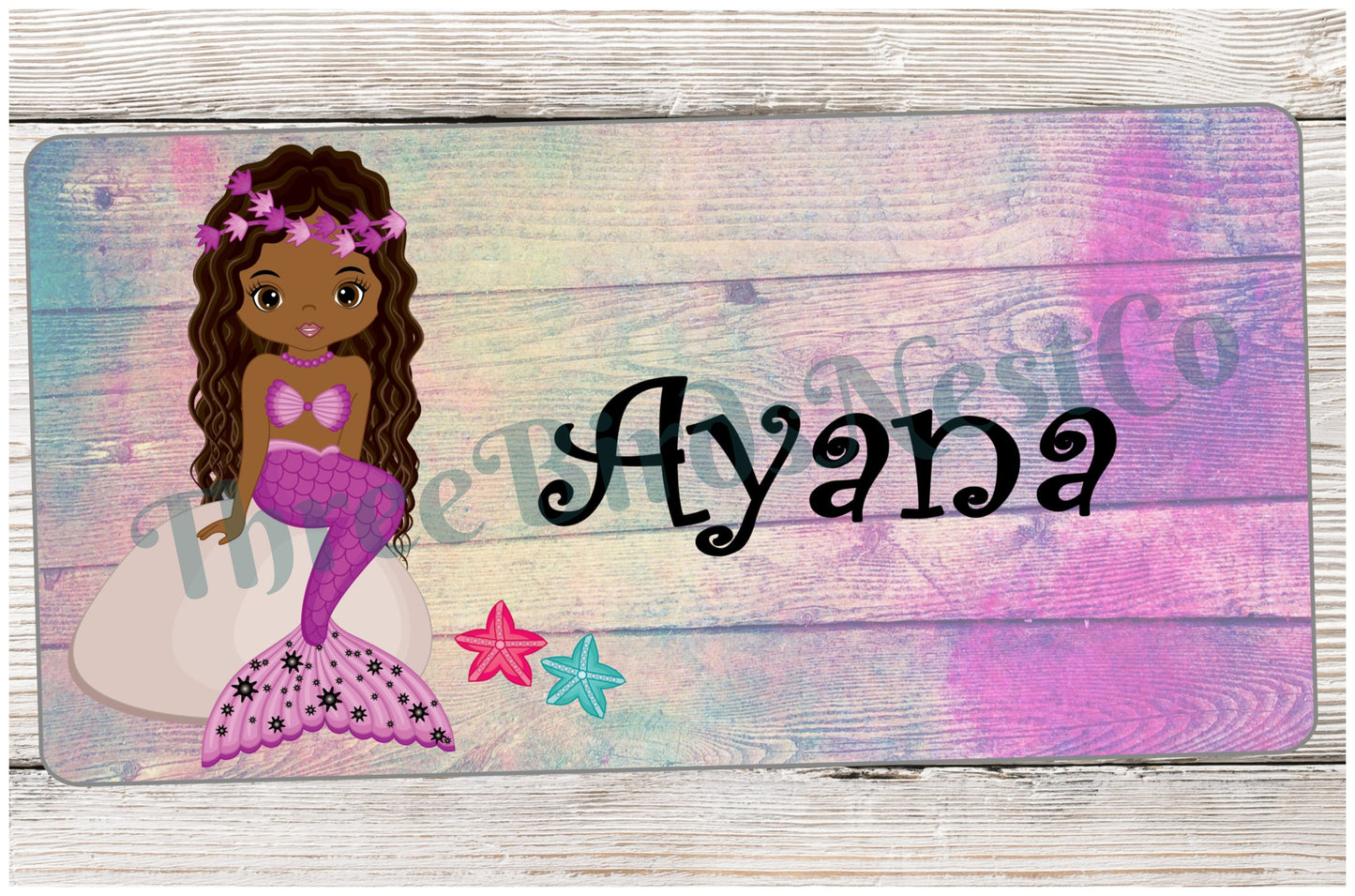 African American Mermaid Welcome Sign