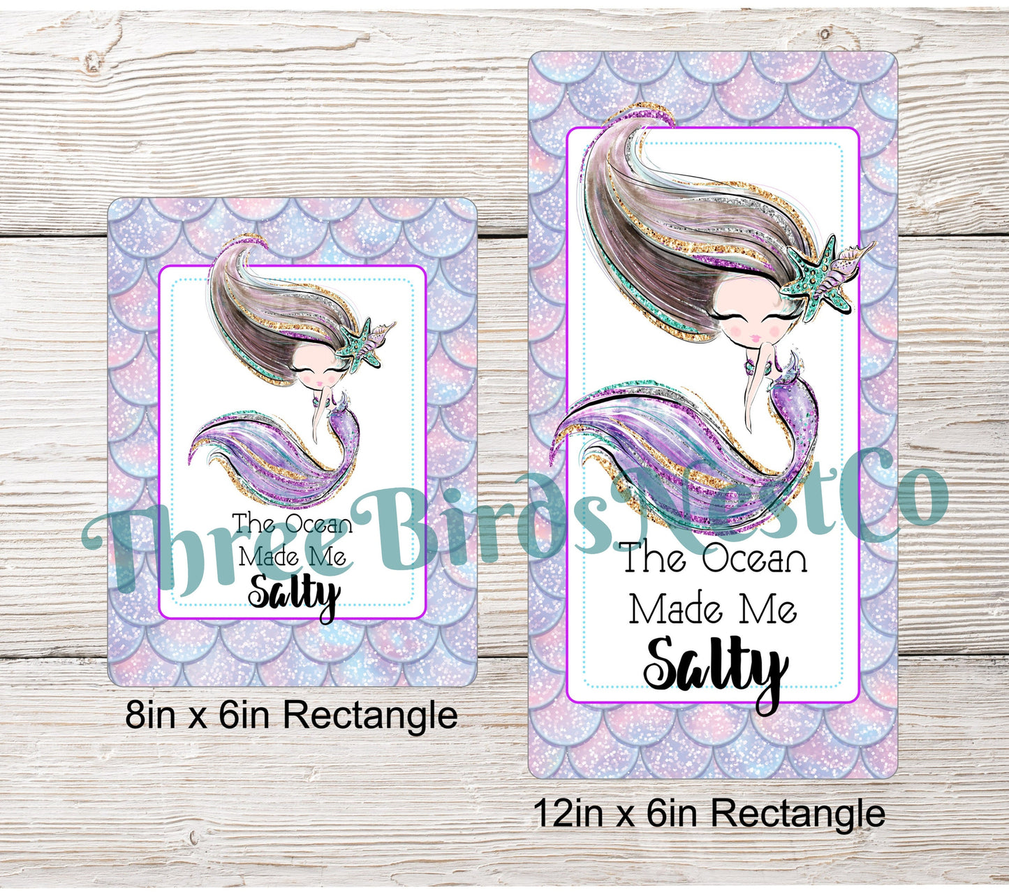 The Ocean Made Me Salty Mermaid Sign