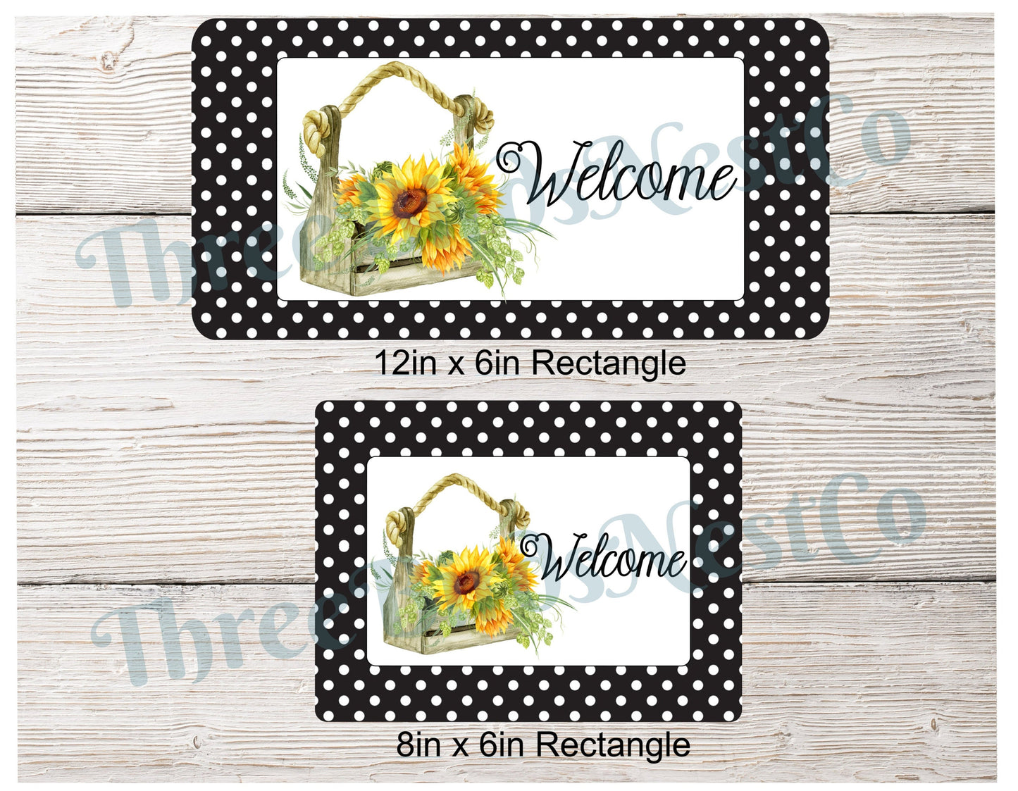 Sunflower Crate Welcome Sign