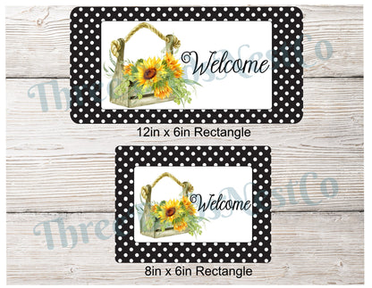Sunflower Crate Welcome Sign