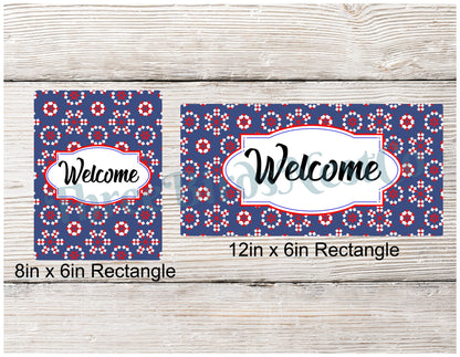 Patriotic Quilt Welcome Sign