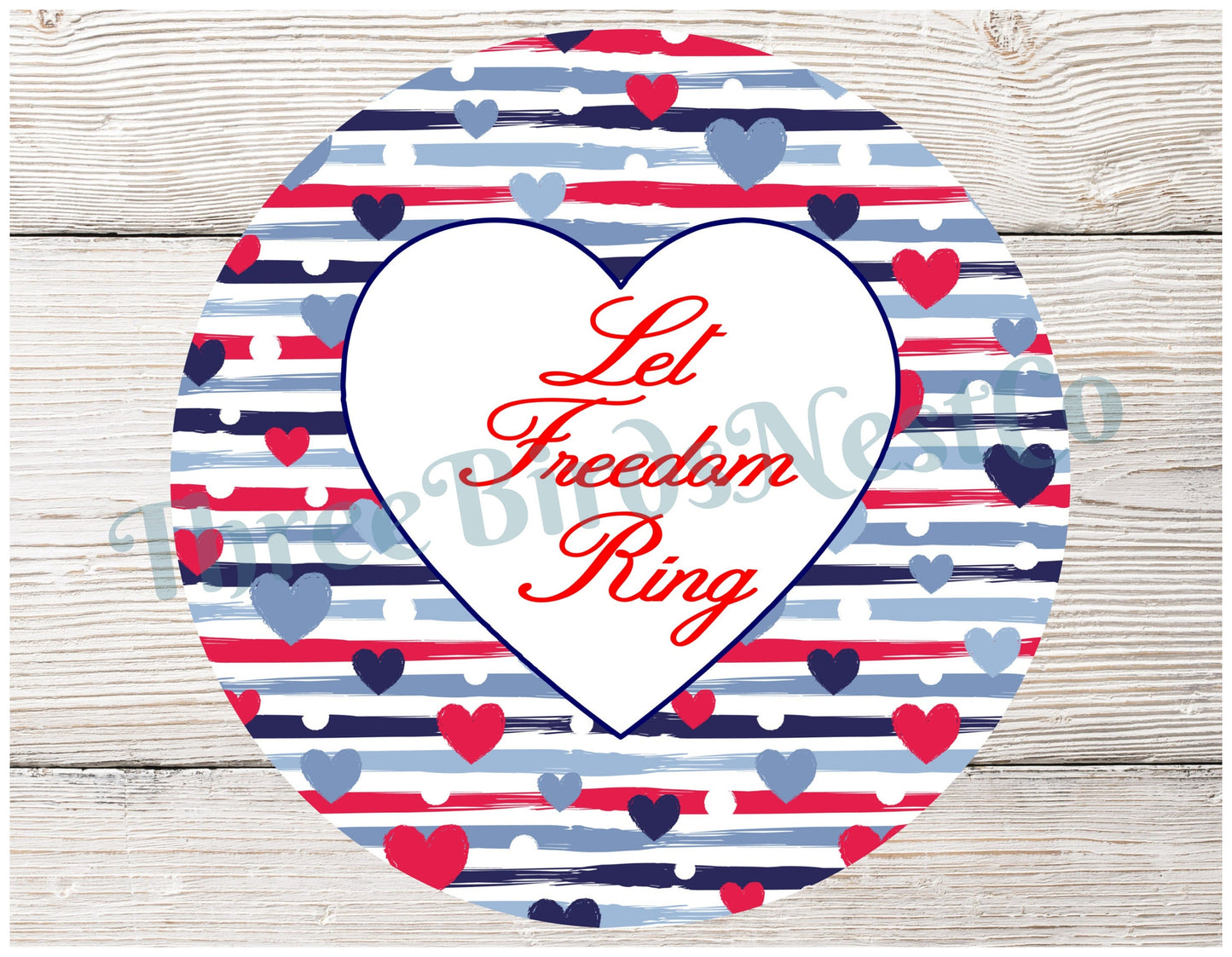 Patriotic Wreath Sign - Patriotic Welcome Sign - Liberty Sign - Patriotic Signs for Wreath - 4th of July Signs - Patriotic Wreath