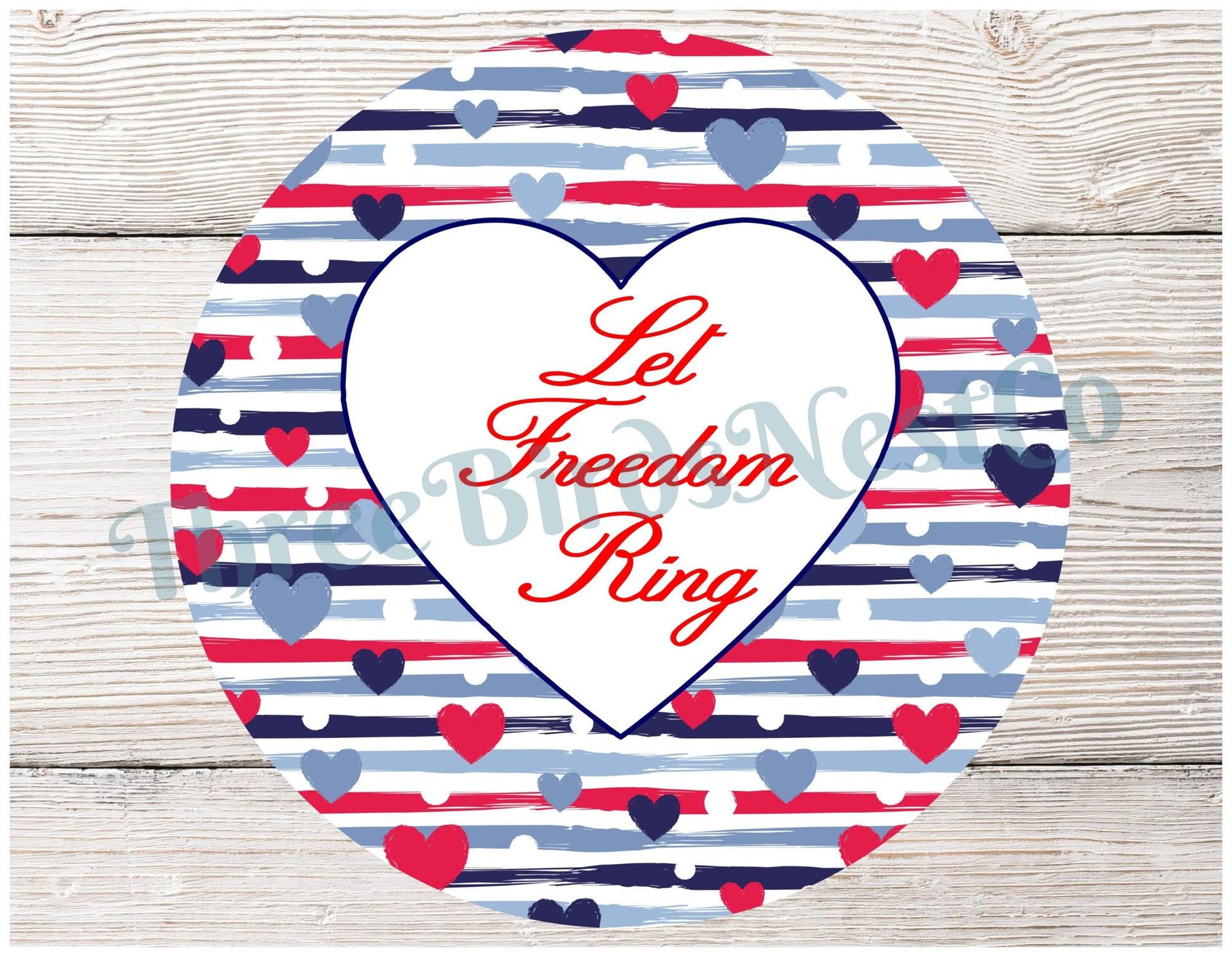 Patriotic Wreath Sign - Patriotic Welcome Sign - Liberty Sign - Patriotic Signs for Wreath - 4th of July Signs - Patriotic Wreath