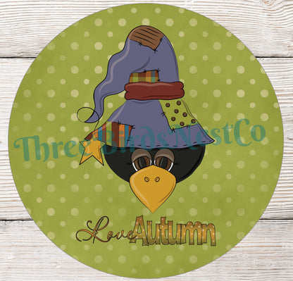 Love Autumn Crow Head Sign