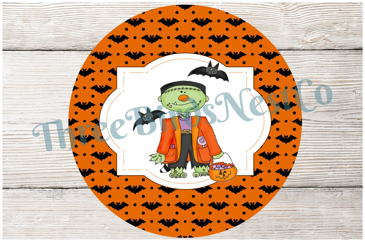 Frankie and Bats Halloween Sign