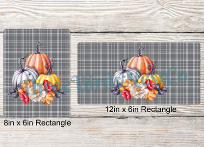 Watercolor Pumpkins with Spider Web on Gray Sign