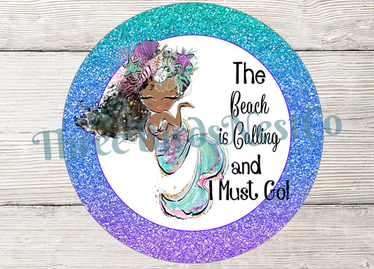 The Beach is Calling African American Mermaid