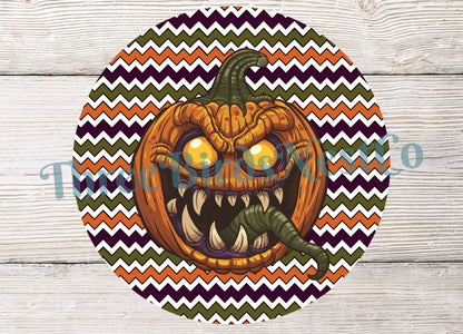 Scary Jack O Lantern Halloween Sign