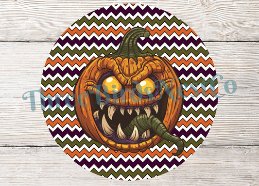 Scary Jack O Lantern Halloween Sign