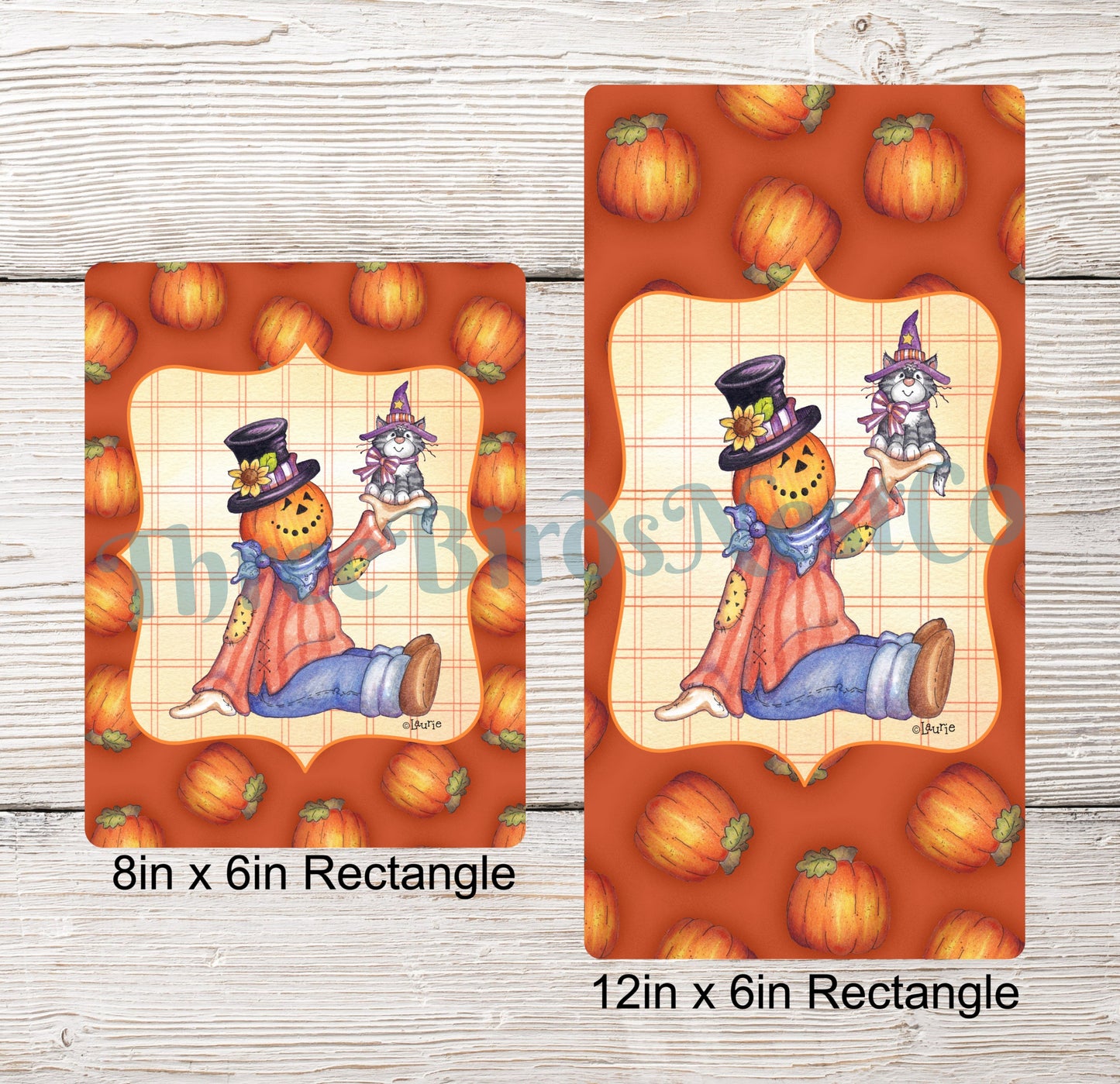 Jack Scarecrow and Kitten Fall Sign