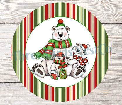 Winter Polar Bears Sign