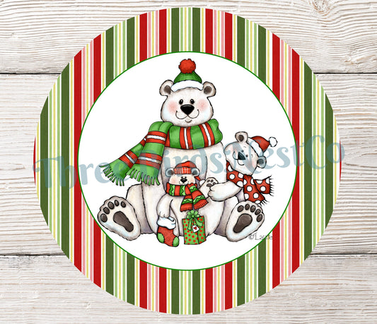 Winter Polar Bears Sign