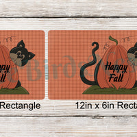 Happy Fall Sign - Cat Wreath Sign - Fall Welcome Sign - Fall Wreath Sign - Fall Pumpkin Sign - Pumpkin Sign - Harvest Sign