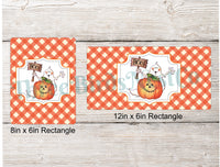 
              Boo Ghost on Gingham Halloween Sign
            