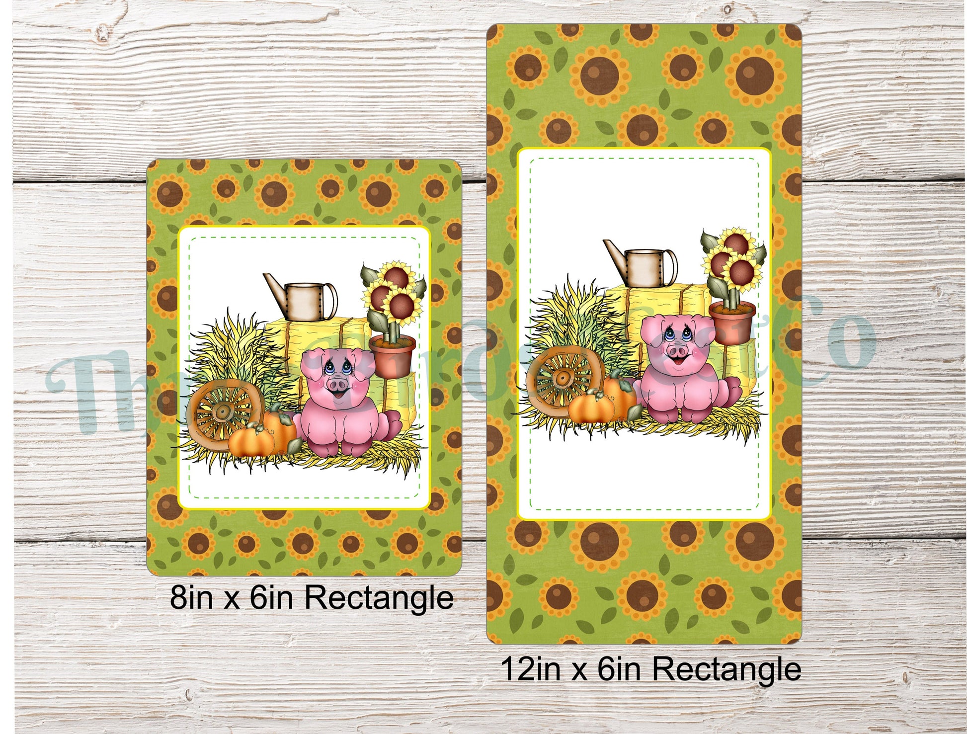 Fall Wreath Signs - Pig Sign - Pig Wreath Sign - Farmhouse Wreath Sign - Farm Animals Sign - Sunflowers Sign