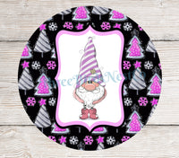 
              Pink Winter Trees Gnome Sign
            