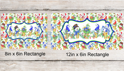Christmas Snowmen Ice Cream Cones Sign