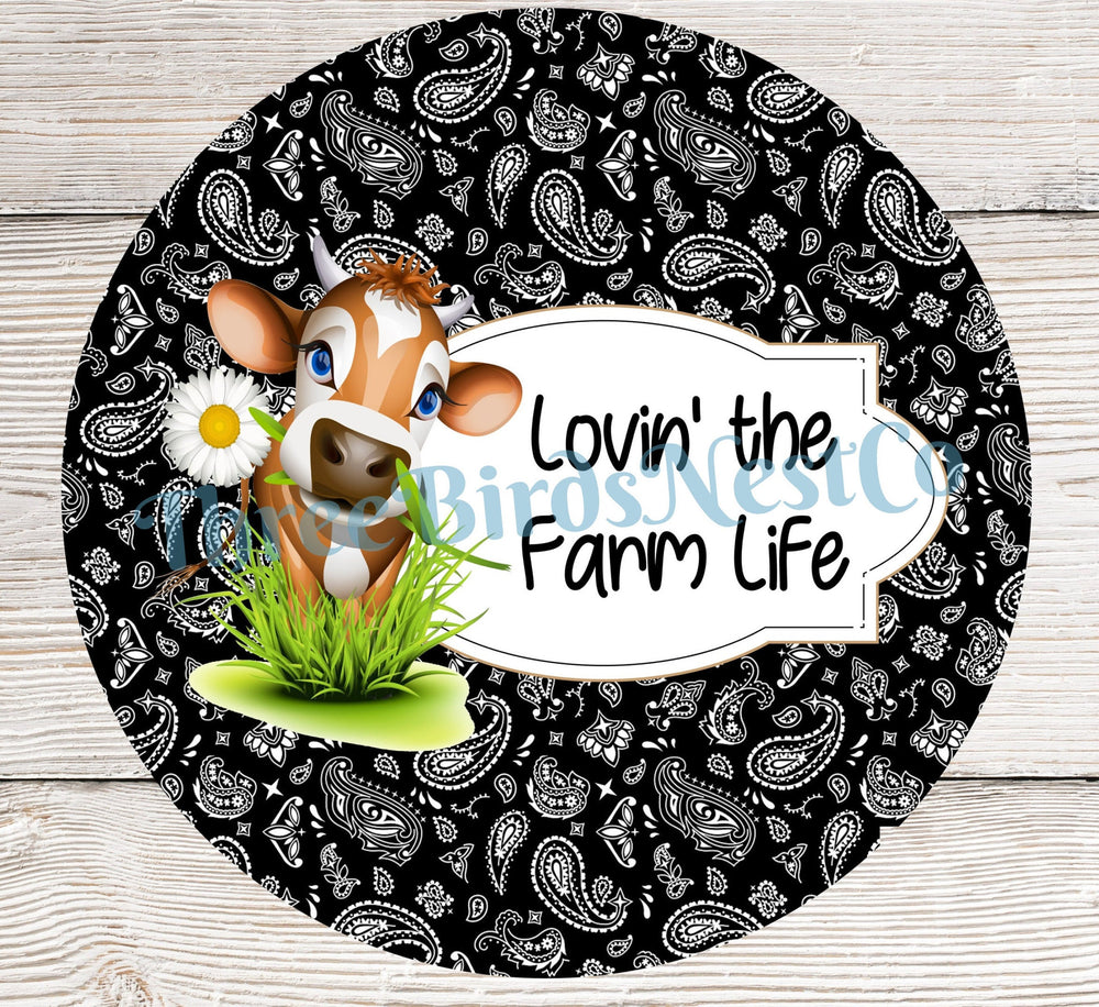 Lovin' the Farm Life Daisy Cow Sign