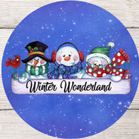 Winter Wonderland Snowman Trio Sign