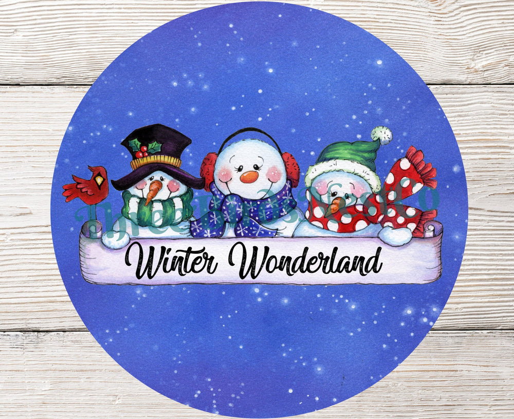 Winter Wonderland Snowman Trio Sign