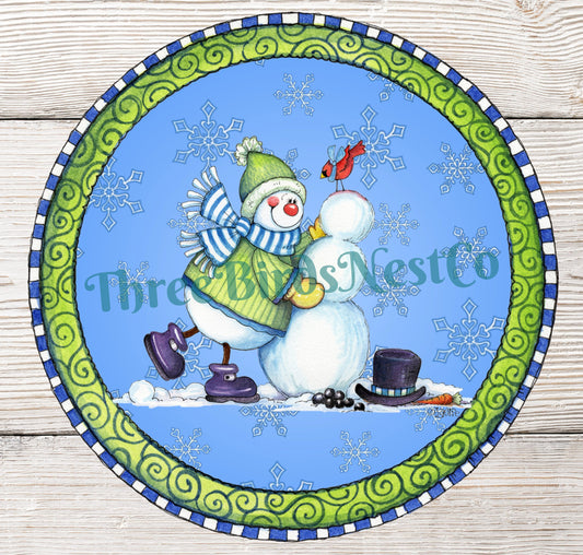 Do You Want to Build a Snowman Winter Sign