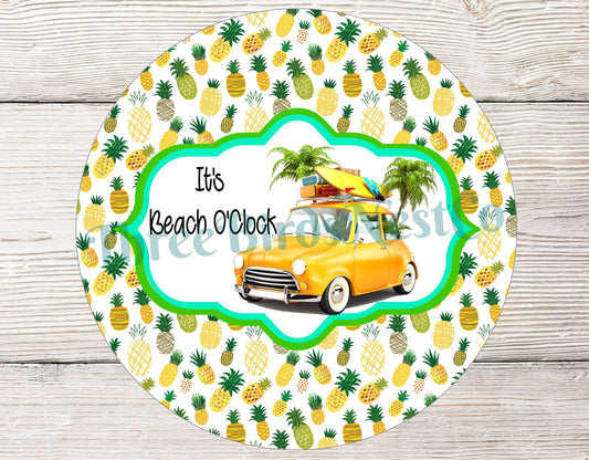 Beach O'Clock Sign