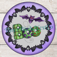 Boo Bat Halloween Sign