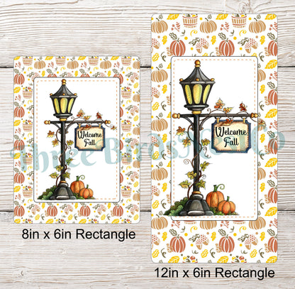 Welcome Fall Lightpost Sign