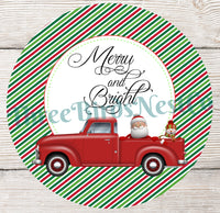 
              Christmas Truck Signs- Red Truck Sign - Christmas Wreath Signs - Merry and Bright Sign - Santa Sign - Snowman Sign
            