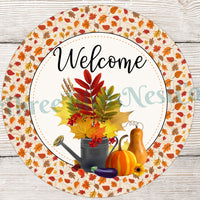 Welcome Fall Watering Can Sign
