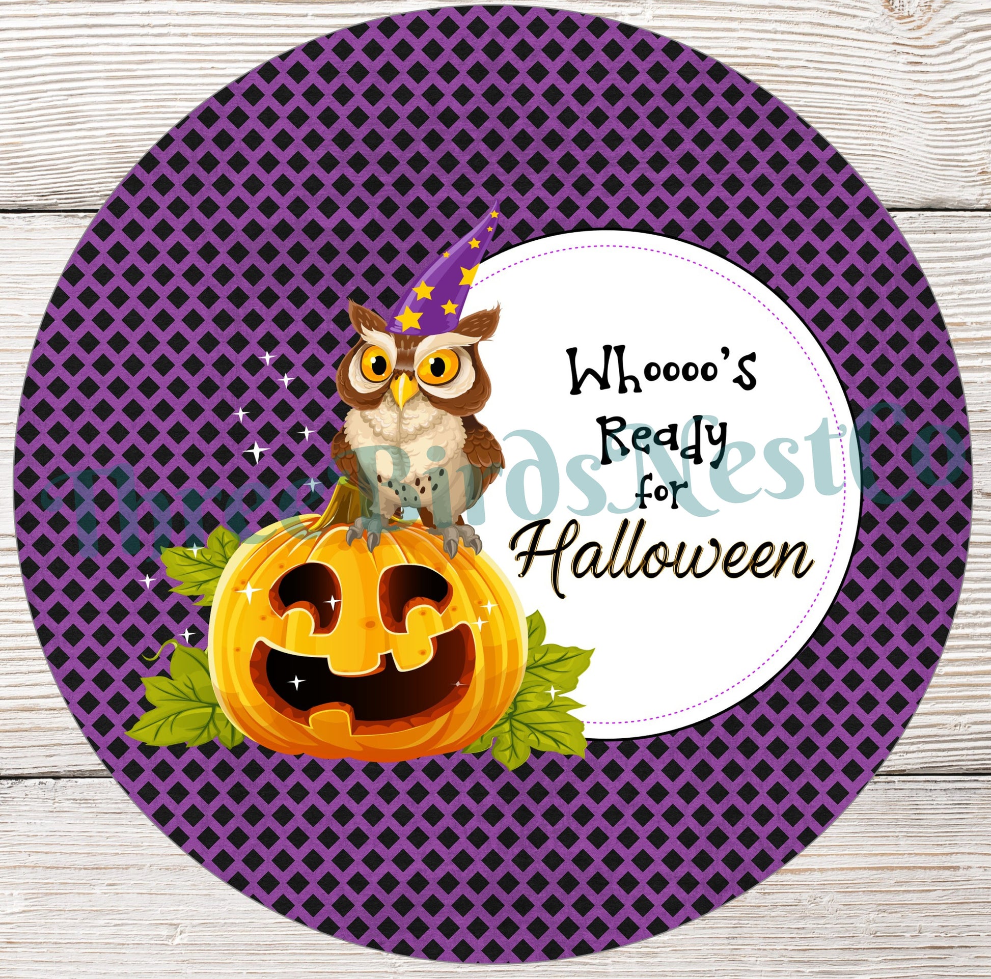 Halloween Signs - Halloween Owl - Halloween Wreath - Halloween Wreath Attachments - Halloween Decor - Cute Halloween Decor