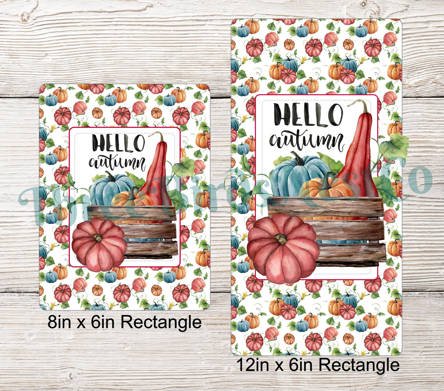Hello Autumn Pumpkin Crate Sign
