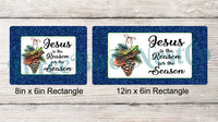 
              Jesus in the Reason for the Season Pinecone Swag Sign
            