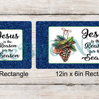 Jesus in the Reason for the Season Pinecone Swag Sign