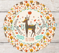 
              Fall Wreath Signs - Autumn Wreath Sign - Deer Sign - Hello Fall Signs
            